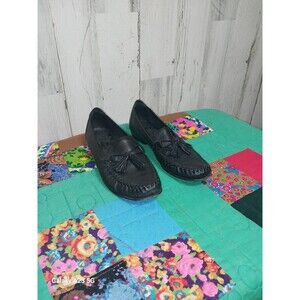 Cole Haan Country Black Leather Tassel Loafers Shoes Women’s Sz 8 AA US